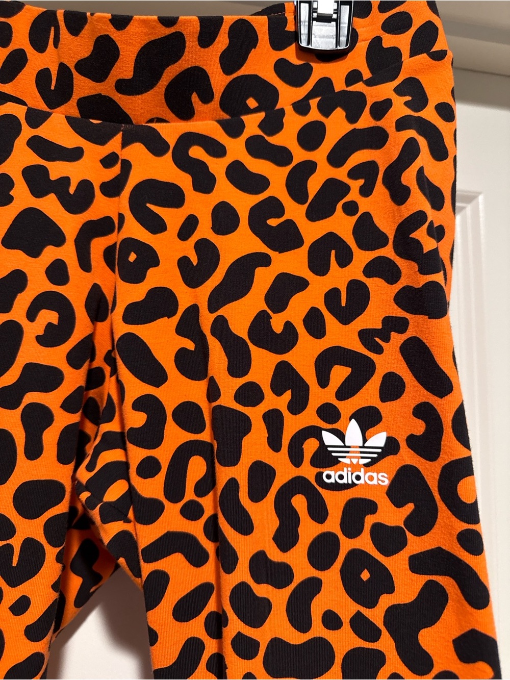 Adidas Leopard Print Leggings with Side Stripes - Picture 2 of 7